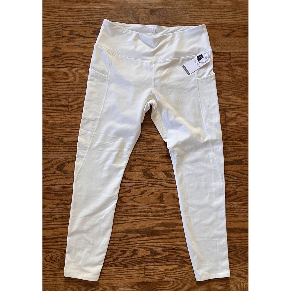 NWT Apana White Yoga Leggings Womens XL Extended‎ Waistband